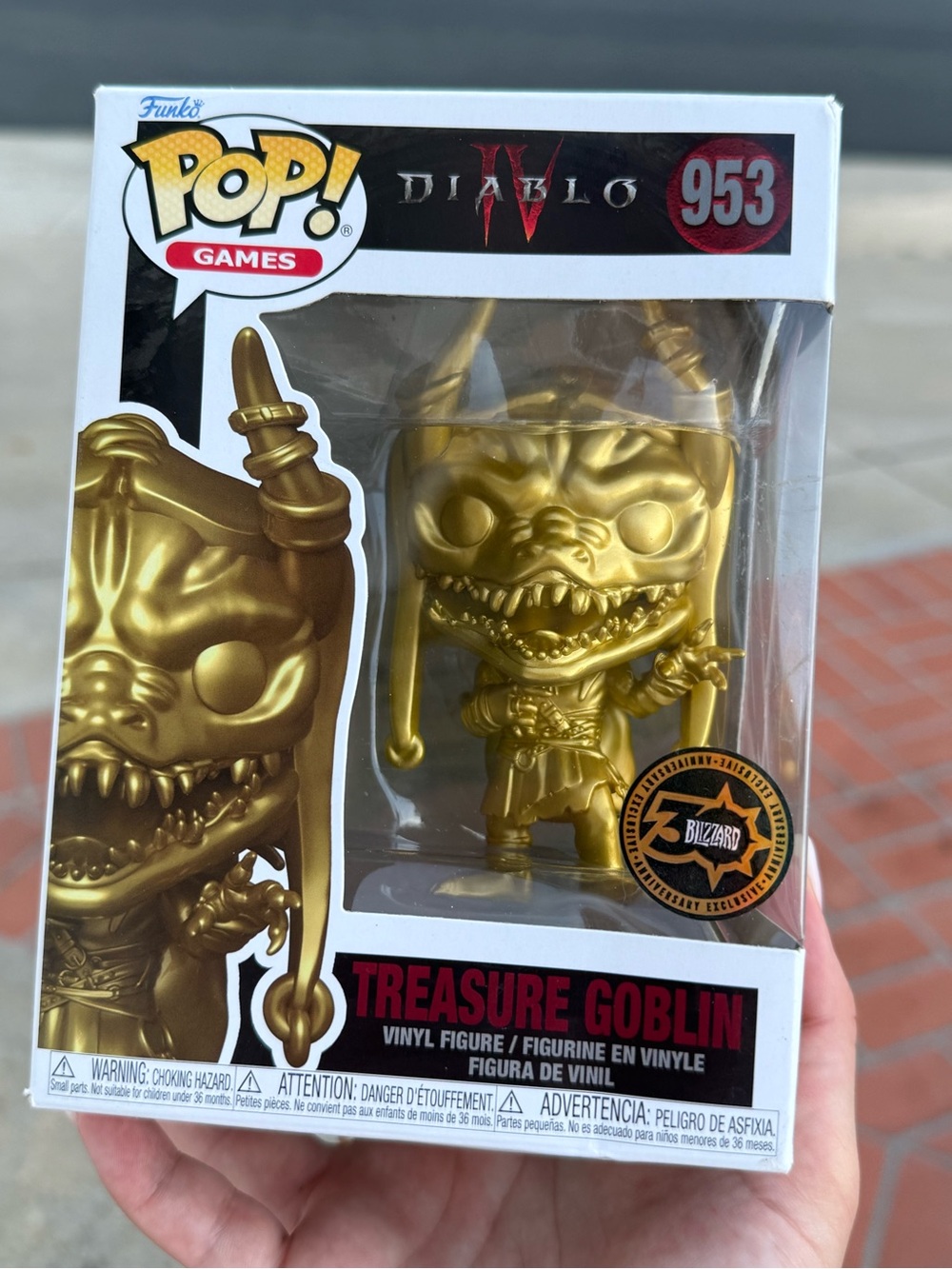 Funko Pop Diablo IV Treasure Goblin Gold #953 Blizzard Exclusive 30th Anniv NWT